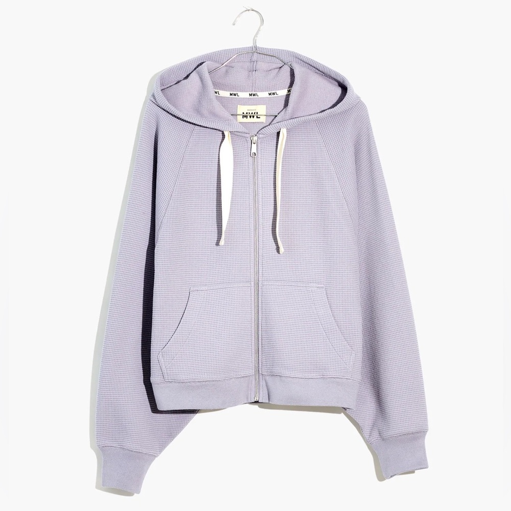 Madewell Lavender Zip Hoodie Sweater